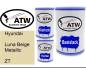 Preview: Hyundai, Luna Beige Metallic, ZT: 500ml Lackdose + 500ml Klarlack + 250ml Härter - Set, von ATW Autoteile West.